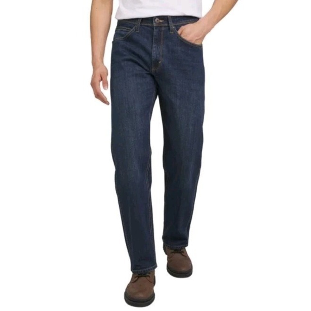 Wrangler Men's Jeans Regular Fit Free To Stretch‎ Dark Blue 38X32